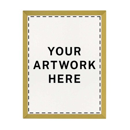 United Visual Products Drop-In Shadowbox, 12"x18", Light Oak/Keyl UVSB1218-LTOAK-KEYLIME